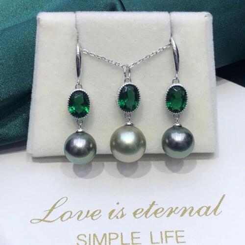 Classical 925 Sterling Silver Pendant Earrings Mountings Findings Base Jewelry Set Mount Settings Parts for Pearls Beads Crystal