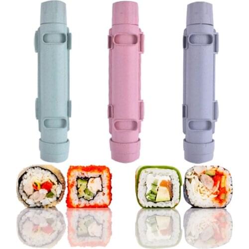 Kitchen Gadget Sushi Maker Roller Japanese Rice Mold Sushi Bazooka Vegetable Meat Rolling Tool DIY Sushi Making Machine 5 Colors
