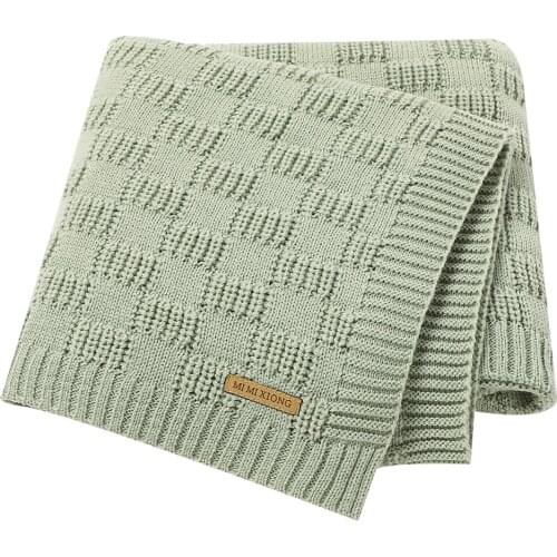Baby Blankets Super Soft Newborn Infant Bebes Stroller Crib Quilts 100*80cm Solid Knitted Toddler Kids Boys Girls Sleeping Cover