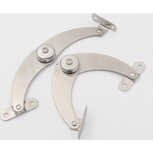 2pcs Stainless Steel Hydraulic Hinge Adjustable Randomly Stop Lift Up Flap Stay Support Hinges Cabinet Door Furniture Hardware