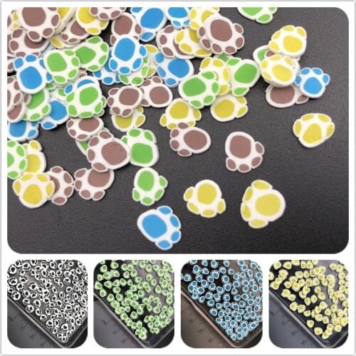 60g Bear-paw Polymerclay,Soft Clay Sprinkles For Kids Diy/Craft Diy Making/Nail Art/Scrapbook Decoration/Craft Filler