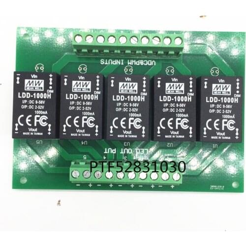 Meanwell LDD 5UP 350H 500H 700H 1000H DC - DC Constant Current Step-Down LED Driver +PCB