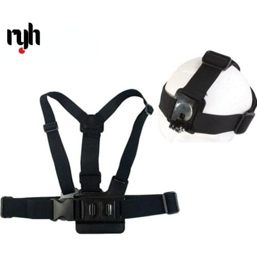 Adjustable Chest Strap and Head Strap Mount Belt for Gopro Hero 9 8 7 6 5 SJCAM SJ4000 Osmo Xiaomi Yi Action Camera Accessories
