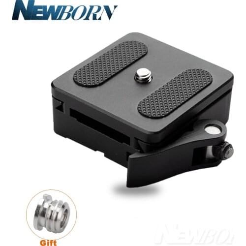 P50 Lever Release Clamp + Quick Release Plate Universal Adapter 1/4" Screw 3/8" Hole For DSLR Camera Compatible With Arca-Swiss