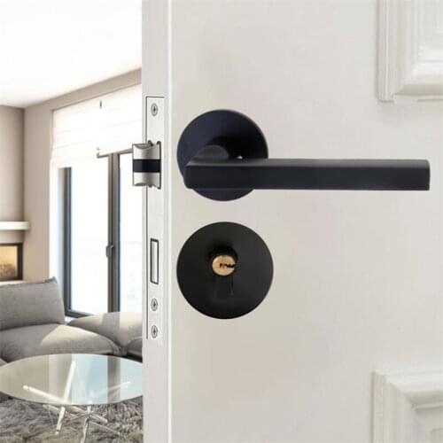 Modern Mute Room Door Lock Handle Fashion Interior Door Knobs Single Bolt Door Lock Anti-theft Gate Lock Furniture Hardware