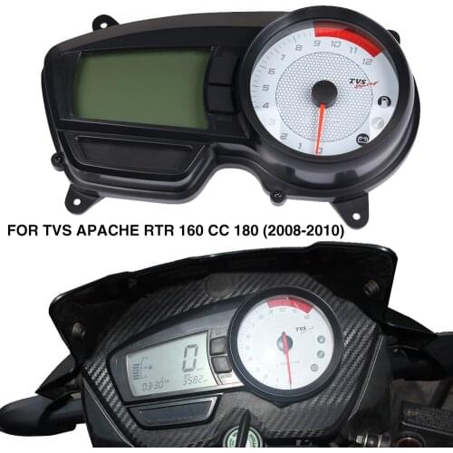 Motorcycle Speedometer Odometer digital indicator Instrument Tachometer Clock meter Fuel meter For TVS APACHE RTR 160 CC 180