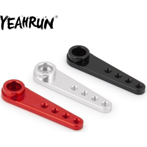 YEAHRUN Metal Aluminum Alloy 25T Steering Link Servo Arm for Axial SCX10 TRX-4 1/10 RC Crawler Car Truck Upgrade Parts