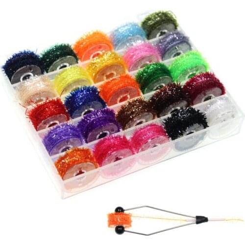 25PCS/Set Fly Tying Thread For Midge Nymph Small Dry Flies Tying Material For Jig Ice Jig Fly Tying Material