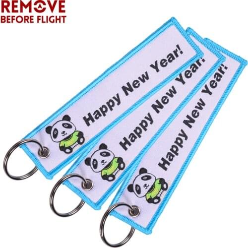 3 PCS/Lot Car Keychain Fashionable Panda Key Ring Woven Key Fobs OEM Fashion Christmas Gift Keychain Lovely Key Chain Motorcycle