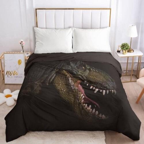 3D Duvet Cover with Zipper Comforter Blanket Quilt Cover 240x220/90/135/150 Animal dinosaur Bedding Bag Drop ship