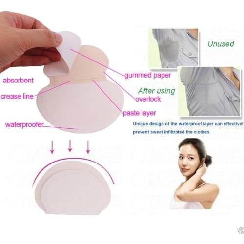 50Pcs Women Men Underarm Anti Perspiration Sweat Absorbing Pad Deodorant Shield Fully absorb underarm sweat, keep you cool