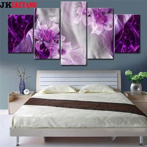 5pcs 5D Diy Diamond embroidery"flower"Cross Stitch full square diamond painting,puzzle,decorations for home Y4025