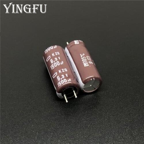 20Pcs/Lot 1500uF 6.3V NCC KZG Series 8x20mm Super Low ESR 6.3V1500uF Aluminum Electrolytic Capacitor