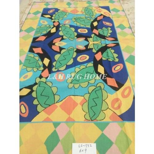 Free shipping 10K 6'x9' Handmade carpets needlepoint woolen rugs handmade rugs for home decoration