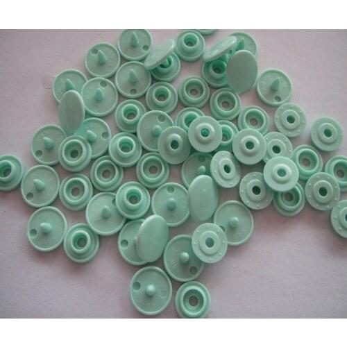 Free shipping 20 sets T3(10.7mm) KAM B19 Pastel Green color snap button for sewing baby color plastic fastener snap button
