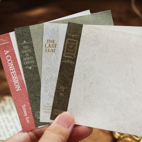100 pcs Narrative Poetry Series Memo Pad Message Notes Decorative Vintage Notepad Note paper Memo Stationery Office Supplies