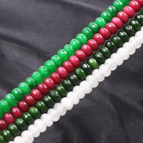 Natural Stone Loose Beads Spacer Accessories for Jewelry Making DIY Necklace Bracelet Multicolor Abacus Faceted Findings 15"A694