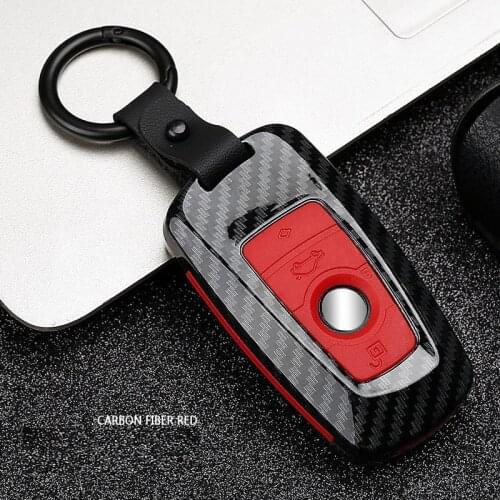 Carbon fiber ABS Car Key Case For BMW E70 E87 1 3 5 6 Series M3 M5 X1 X5 X6 Z4 Keychain Holder Protector Auto Accessory