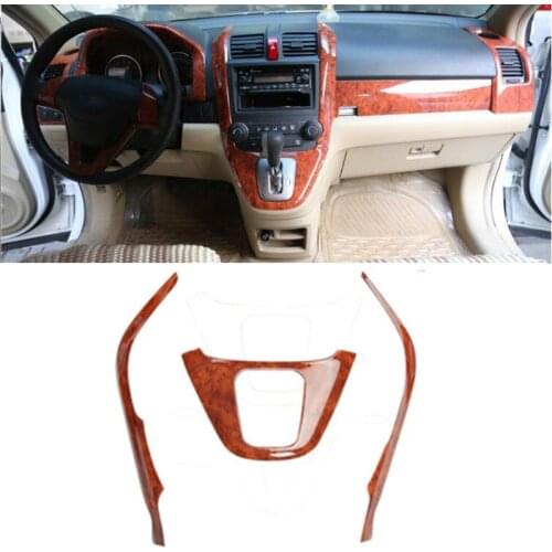 For Honda CRV CR-V 2007 2008 2009 2010 2011 Peach wood grain Central Console Gear Shift Panel Trim