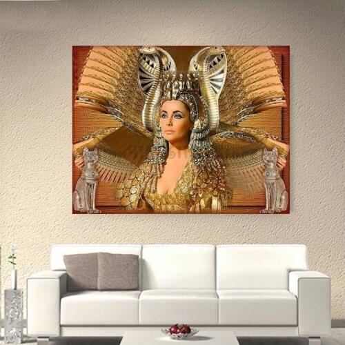 Egyptian queen and cobra Diamond Painting Wall Sticker full Square Round Rhinestone Home Decor Embroidery with diamonds GG4767