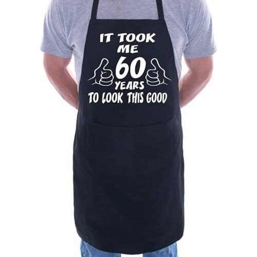 Novelty 60 Years old 60th Birthday party Christmas Anniversary BBQ Apron grandpa grandma mom daddy friend sister gift present