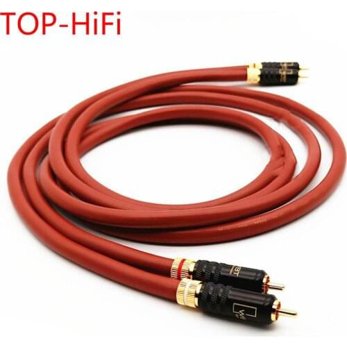 TOP-HiFi Liton Silver-plated Dual-Filter Audio/Video Signal Line RCA Cable with Gold plated plug for Amplifier CD player