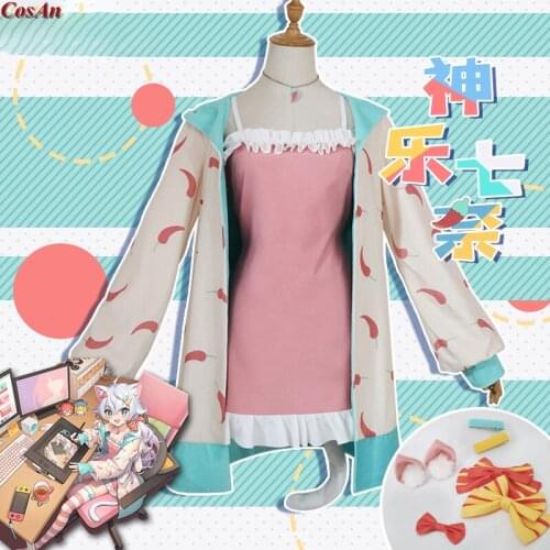 Hot Anime Virtual Youtuber Kagura Nana Cosplay Costume The High Quality Monday Lazy New Skin Uniform Party Role Play Clothing