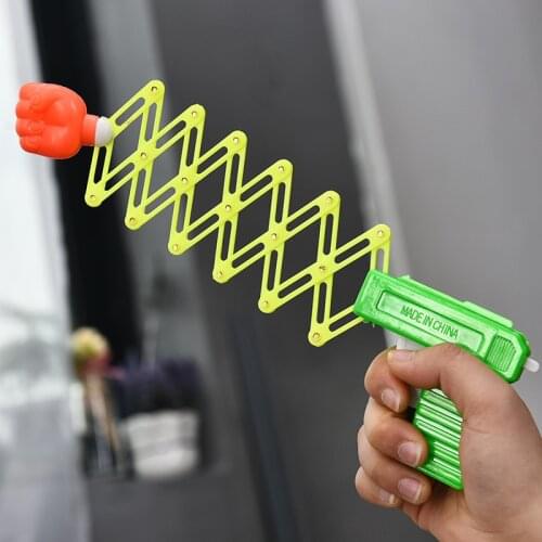 Retractable Fist Shooter Trick Toy Gun Funny Child Kids plastic Party Festival Gift For fun Classic Elastic Telescopic Fist Toy