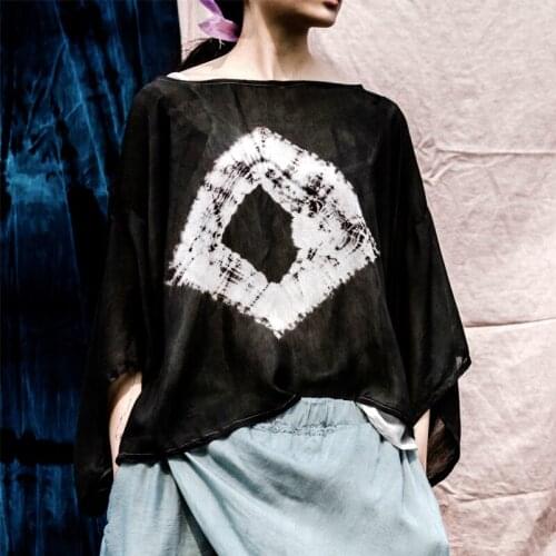 Женские шелковые футболки Johnature China At AliExpress