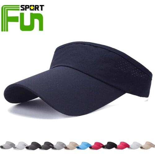 STARFUN Running Tennis Golf Unisex Empty Top Summer Visor Sun Plain Cap Sunscreen Hats Breathable Mesh Sports hats Adjustable