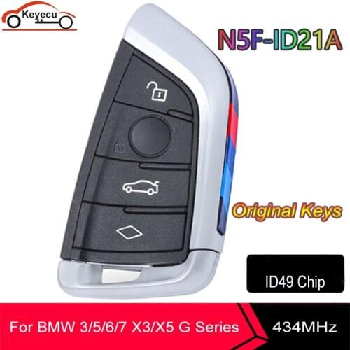 KEYECU 434Mhz ID49 NCF2951 Car Key Fob For BMW 3/5/6/7 X3/X5/X7 G Series Smart Remote Keyless N5F-ID21A Original Factory