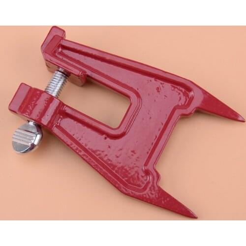 Red Metal Stump Vise Chainsaw Sawing Chain Sharpening Filing Tool Bar Clamp Professional Fit for Chainsaw