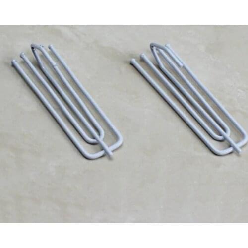 15Pcs Four Fork Curtain Tape Hook Curtain Accessories Anti-rust Metal Stainless Steel Portable Curtain Cloth Ring Clamp Tracks