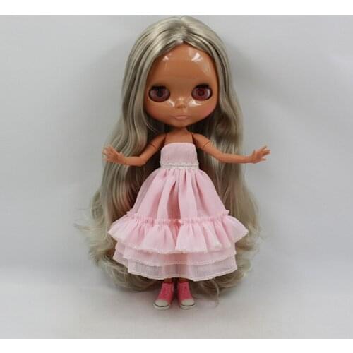 Nude blyth Doll ,joint body doll black skin ,Factory doll Suitable For DIY Change BJD Toy For Girls