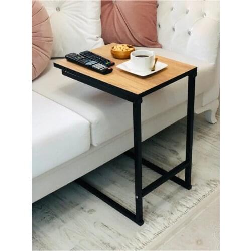 Multifunctional Home End Table Side Table Furniture Coffee Table for Coffee Laptop with Metal Frame Nightstand Table Living Room