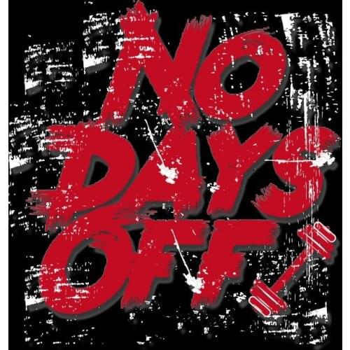 Cartoon Red Color letter No Days Off Iron On Patches Clothes Sticker DIY Letter Thermal Heat Transfer for T-shirt Printed patch