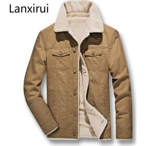 Men Winter Fleece Thick Jackets Coats Jaqueta Masculina Male Casual Fashion Slim Fitted Large Size Jackets Hombre
