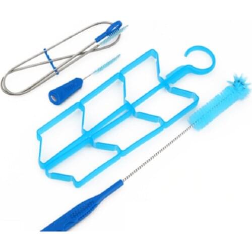 4 in 1 Water Bag Cleaning Kit Water Bag Cleaning Pipe Stainless Steel Spring Brush
