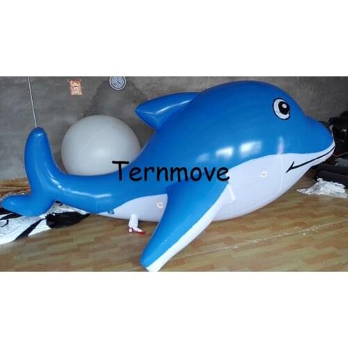 Inflatable dolphin balloon helium for advertising/0.18mm inflatable PVC flying helium blimp inflatable promotion airplane