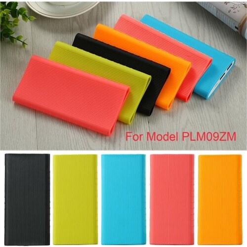 Vertical-stripe Non-slip Soft Silicone Protective Case Cover for Xiaomi Mi Power Bank 2 10000mAh Dual USB Port Powerbank