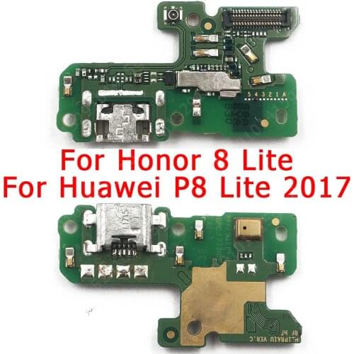 Original USB Charge Board for Huawei P8 Lite 2017 Charging Port For Honor 8 Lite PCB Dock Connector Flex Replacement Spare Parts
