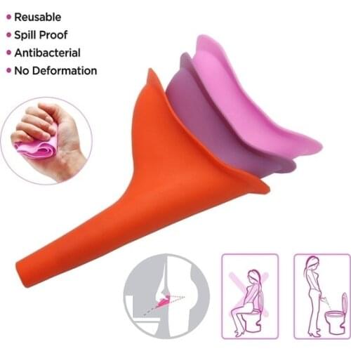 Pee Funnel For Women Standing Piss Female Urinal For Travel Femme Urinating Device Portable Toilet Emergency Camping Silicone