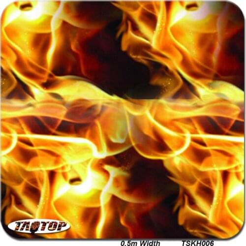 0.5M 5Sq Water Transfer Film Width TSH006 Fire Pattern Hydrographics Supplies Water Transfer Printing Film Transparent