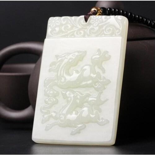 Hetian Yuma to the success of the brand to the successful pendant male and female pendant comes with identification certificate