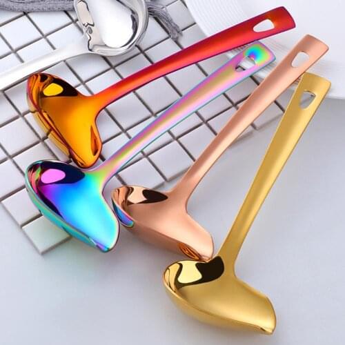 Stainless Steel Duck Mouth Oil Spoon Hanging Hot Pot Soup Ladle Scoop Tableware