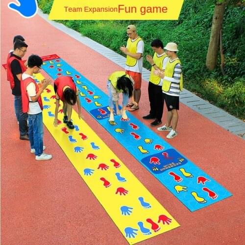 Fun Sports Games Group Building Hands and Feet with Game Props Pads In A Hurry Outdoor Expansion Activities Training Equipment