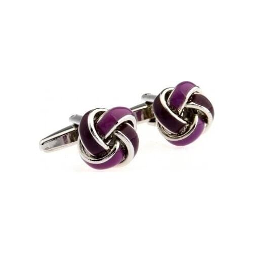 HYX Luxury shirt Purple twist cufflink for mens Brand cuff buttons cuff links High Quality abotoaduras Jewelry
