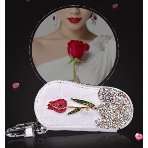 Rose Car Key Case Storage Bag Beautiful Girl For Volkswagen Mercedes-Benz BMW Audi Buick Honda NissanToyota Nice Gift Home Use