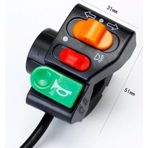 1PC Motorcycle 7/8 Handlebar Horn Turn Signal Head Light Beam Kill Switch