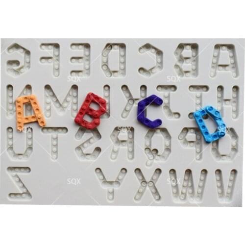 Rivet Shape Letter Silicone Mold Fondant Sugar Silicone Cake Mold Moulds Fondant Cake Decorating Tools SQ1797